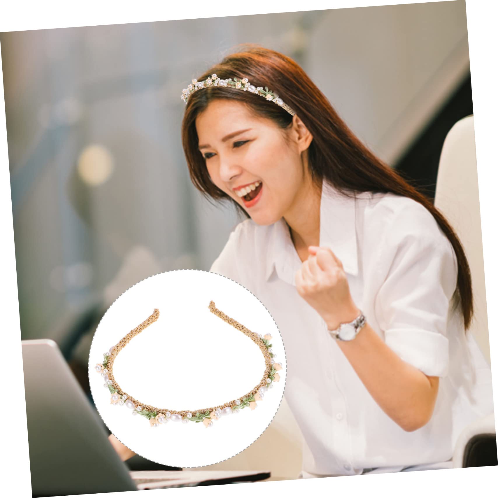 Didiseaon 5pezzi Cerchietto Elegante Fiore Per Sposa e Cerimonie Accessorio Per Con Ghirlanda Di Fiori Per Matrimonio e Feste Per Donne e Ragazze