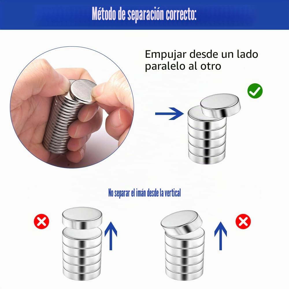 Imanes de Neodimio 20 Piezas 20 x 3 mm Redondos Pequeños Fuertes para Oficina Hogar