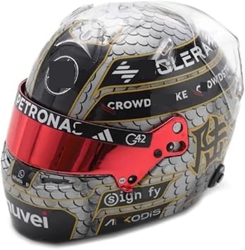 HTLNUZD 2025 1/5 Mini Helmet W16 E China GP F1 Team Helmet Resin Model Gift Ornament