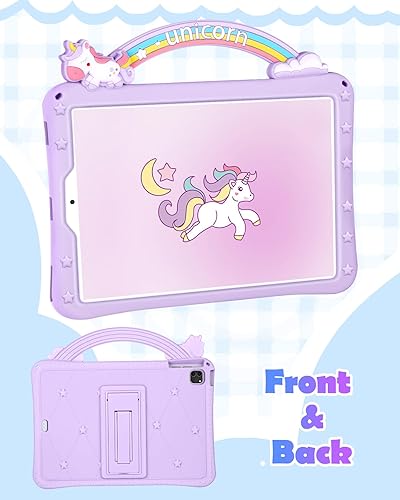 Miniatura 10 de Wazzasoft Funda de silicona para Samsung Galaxy Tab A7 Lite de 8.7 pulgadas para niñas, diseño 3D Kawaii de dibujos animados con soporte y correa