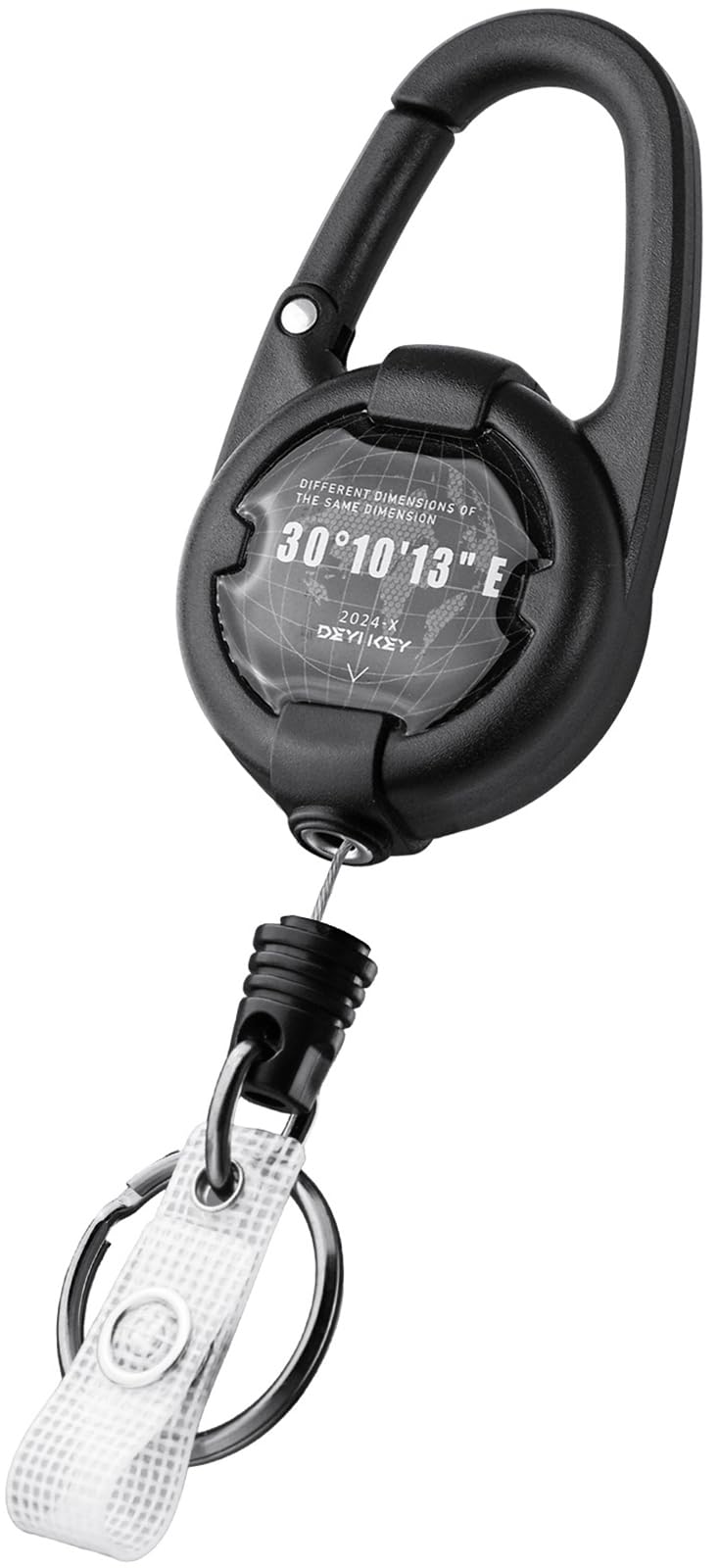 2 Pack Retractable Keychain Heavy Duty Carabiner Badge Holder Tactical Id Badge Reel With 32 Steel Retractable Cord 8 0 Oz