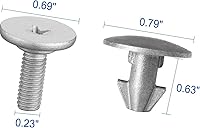 Vista 5 de Belleone Tornillos de perno de cubierta inferior del motor Compatibles con Honda Civic CRV Accord, pernos de acceso al radiador para Civic