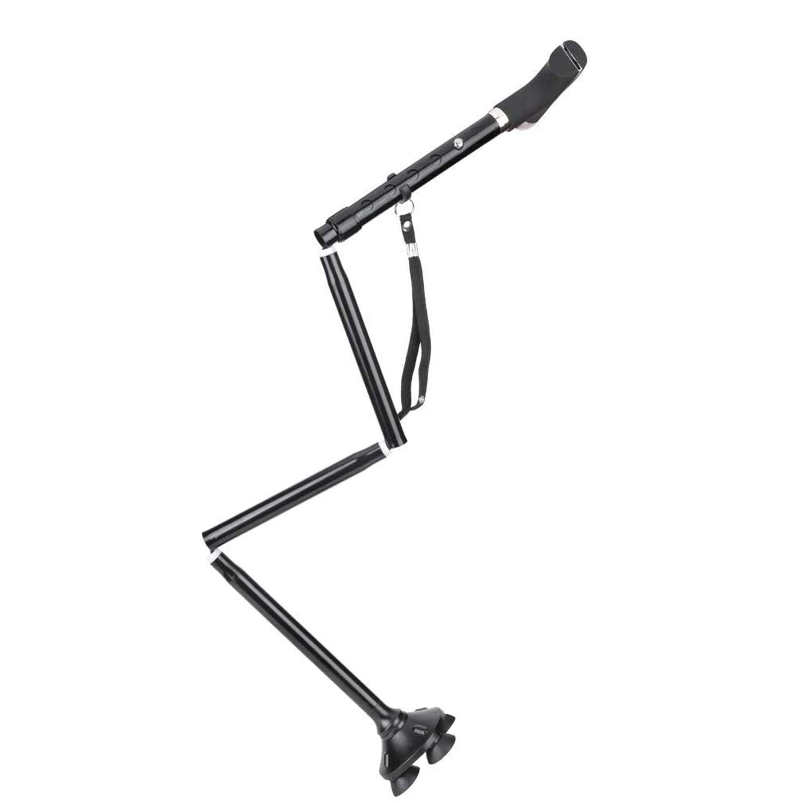 Bastón para Caminar de Cuatro Patas, bastón Plegable con luz LED, Alturas Ajustables, Ideal para discapacitados y Ancianos, bastón de Ayuda a la Movilidad Star of Light