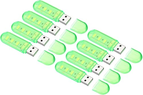 PATIKIL Luz nocturna USB, paquete de 8 lámparas LED pequeñas con enchufe portátil con 3 cuentas de lámpara, luz USB para el hogar, baño, dormitorio,