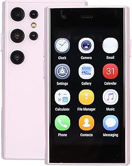S23 Pro Mini Smartphone 3.0 Inch 3D Glass, 2GB 16GB ROM, 2MP Rear Camera, 3G Pocket Cell Phone for 8.1, Dual Cameras, Backup Phone (Violet)