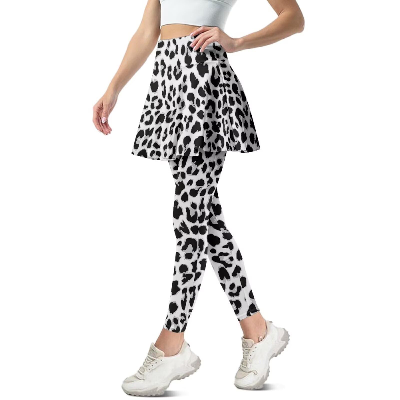 Poceacles Spódnice legginsy dla kobiet kieszonkowe legginsy tenisowe joga spódnice golfowe sportowe falbany plisowana golf Skapri ze spódnicą