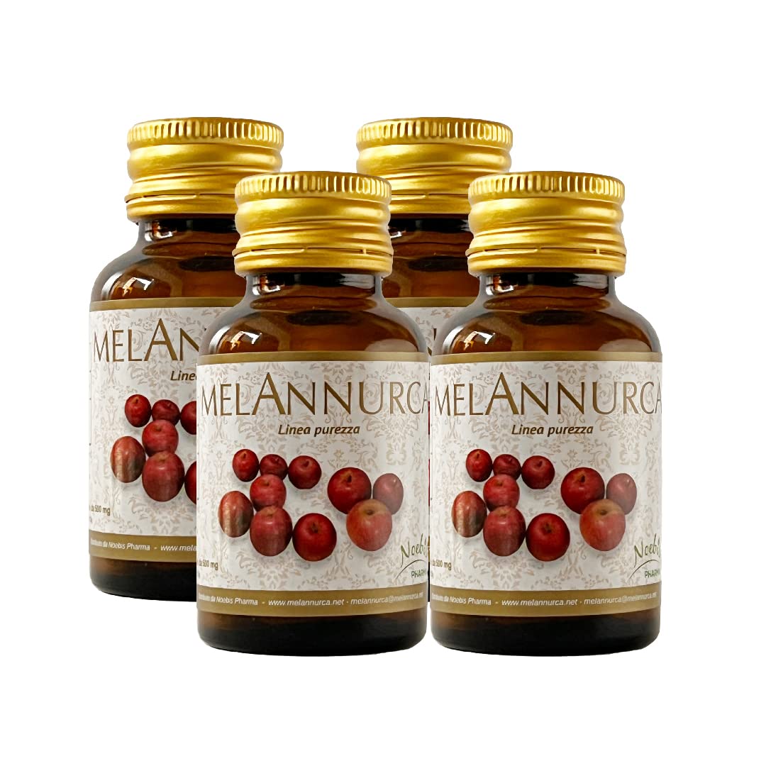 MELANNURCA - 30 CAPSULE - LA MELA DEL CUORE - con vero estratto di mela Annurca alleata della salute dei capelli | genuino naturale 100% alta qualità (Confezione da 4)