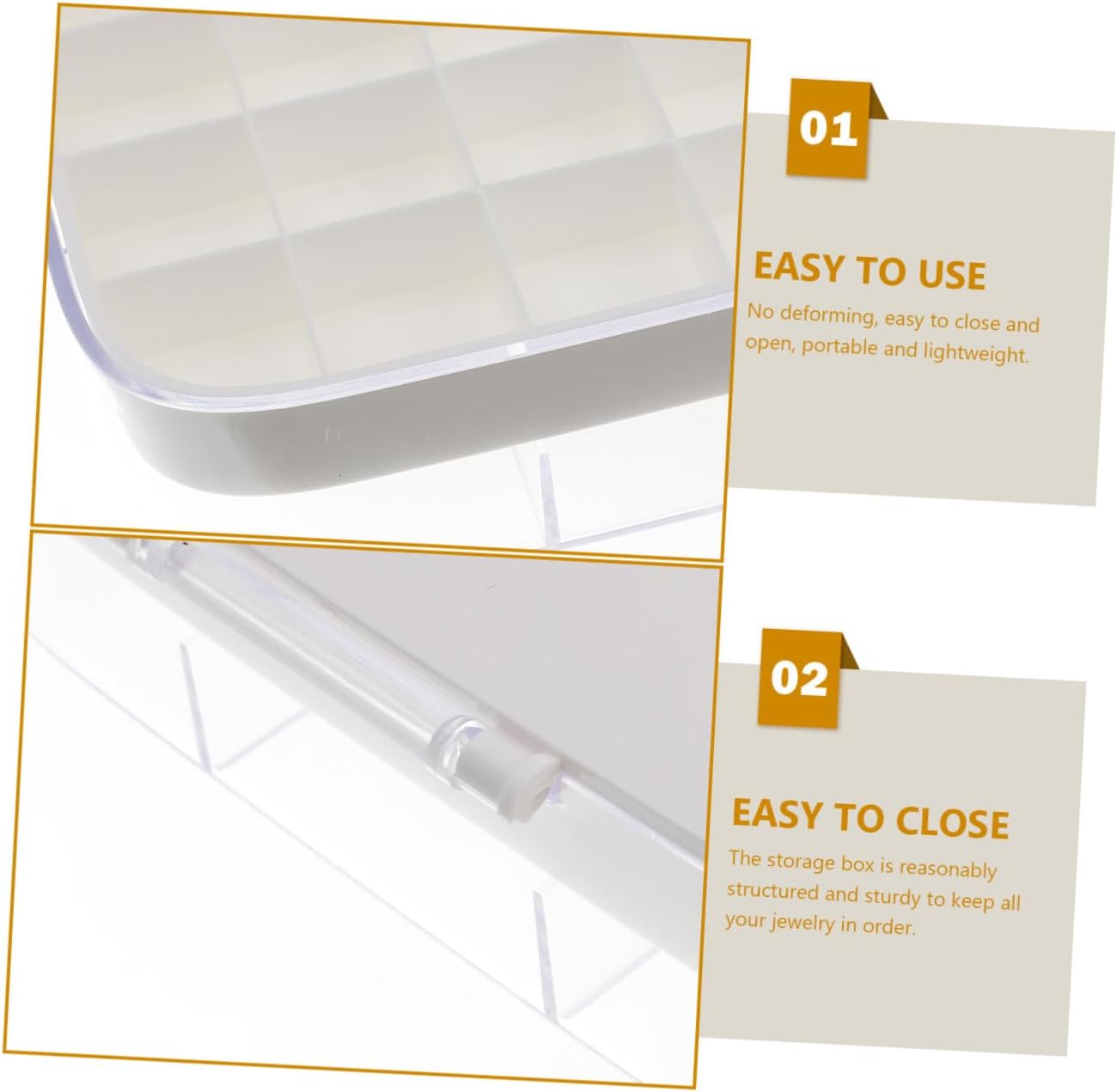 Portable Jewelry Box Rings with Multiple Sections for Earrings Necklaces image 3