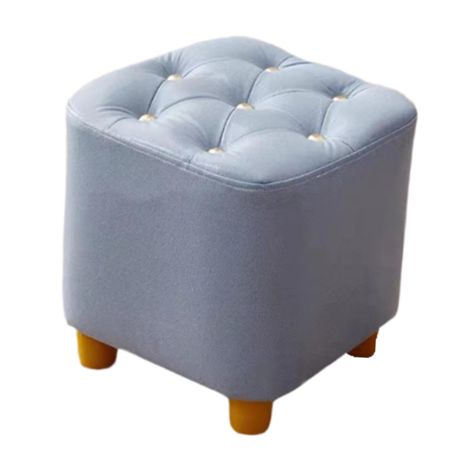 Repose-Pieds Ottoman Bleu élégant pour salon et décoration intérieure moderne