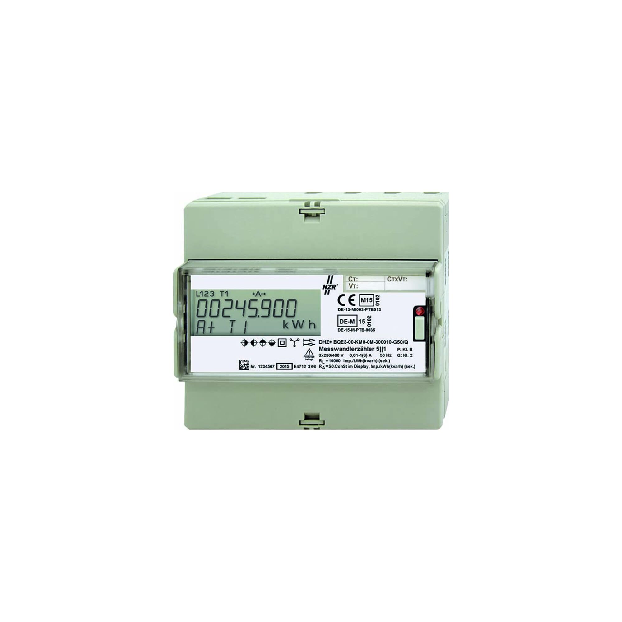 Compteur d'électricité modulaire NZR DHZ+ M-Bus double tarif 80A MID - 3