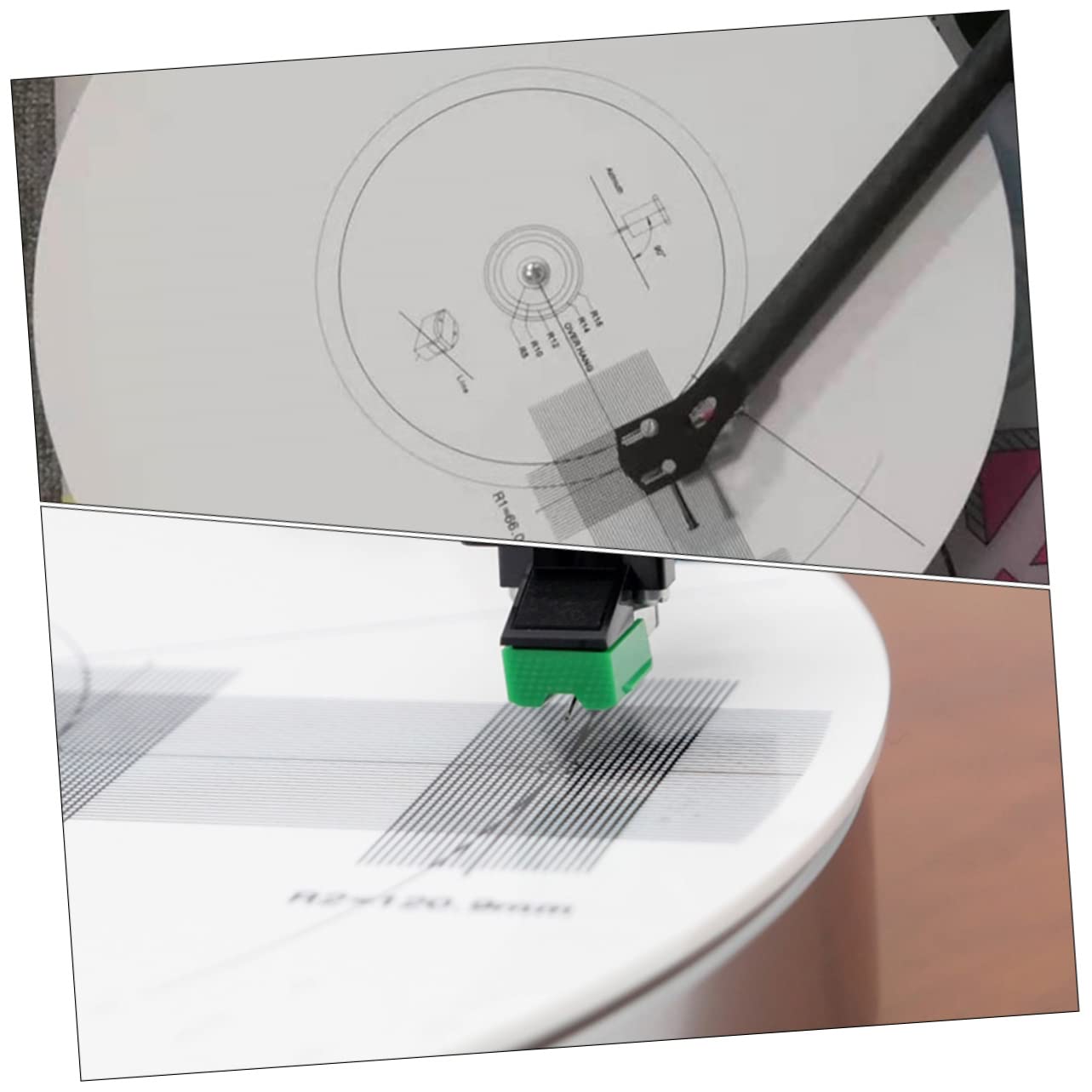 Righello di Calibrazione Antiscivolo per Pickup di Dischi in Vinile Misuratore di Allineamento per Giradischi Strumento di Allineamento per Testine di Dischi in Vinile