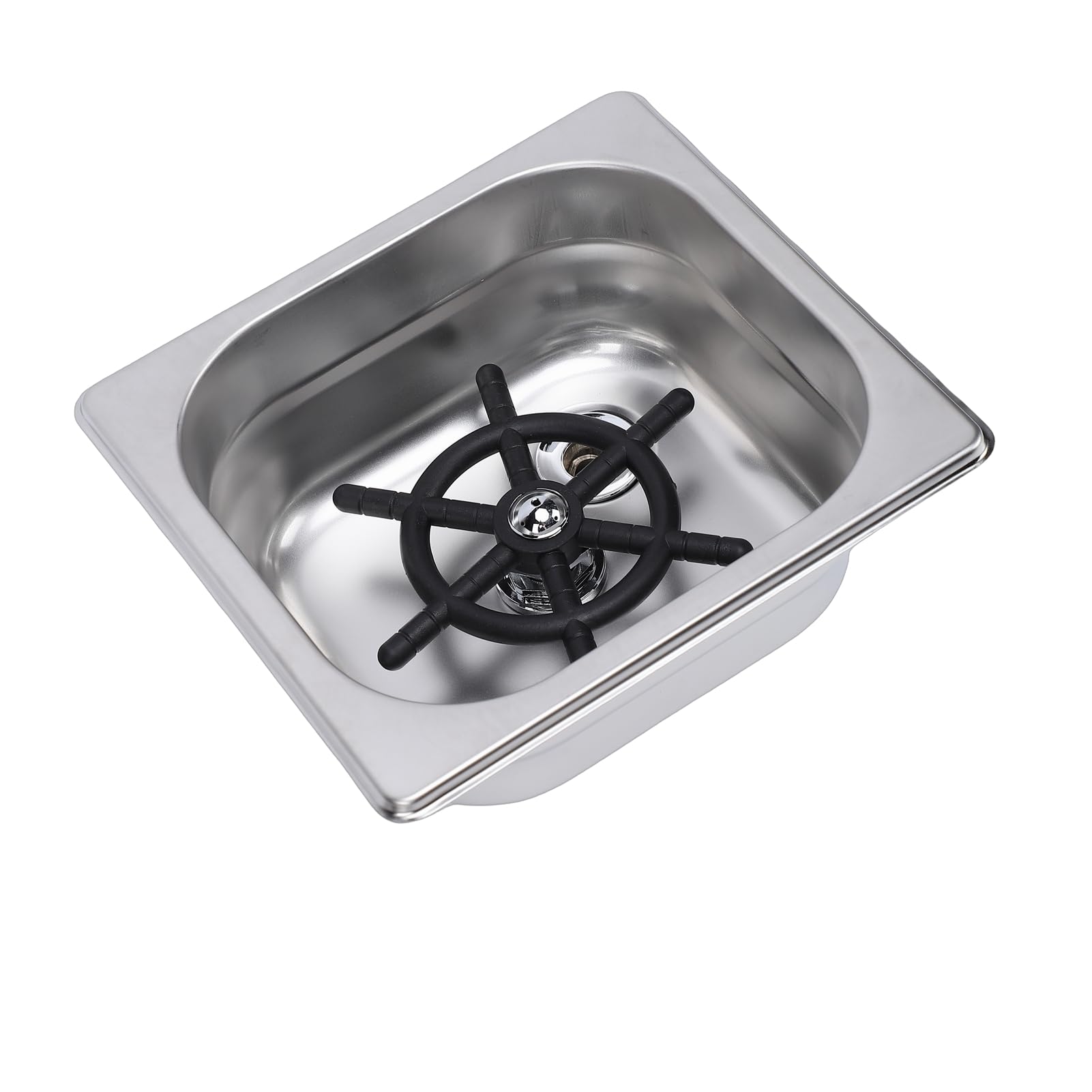 Ausla Automatischer Kannenspüler, Becherspüler aus Edelstahl mit Hochdruckspülung, Platzsparendes Design für den Privaten und Professionellen Gebrauch (SILVER)