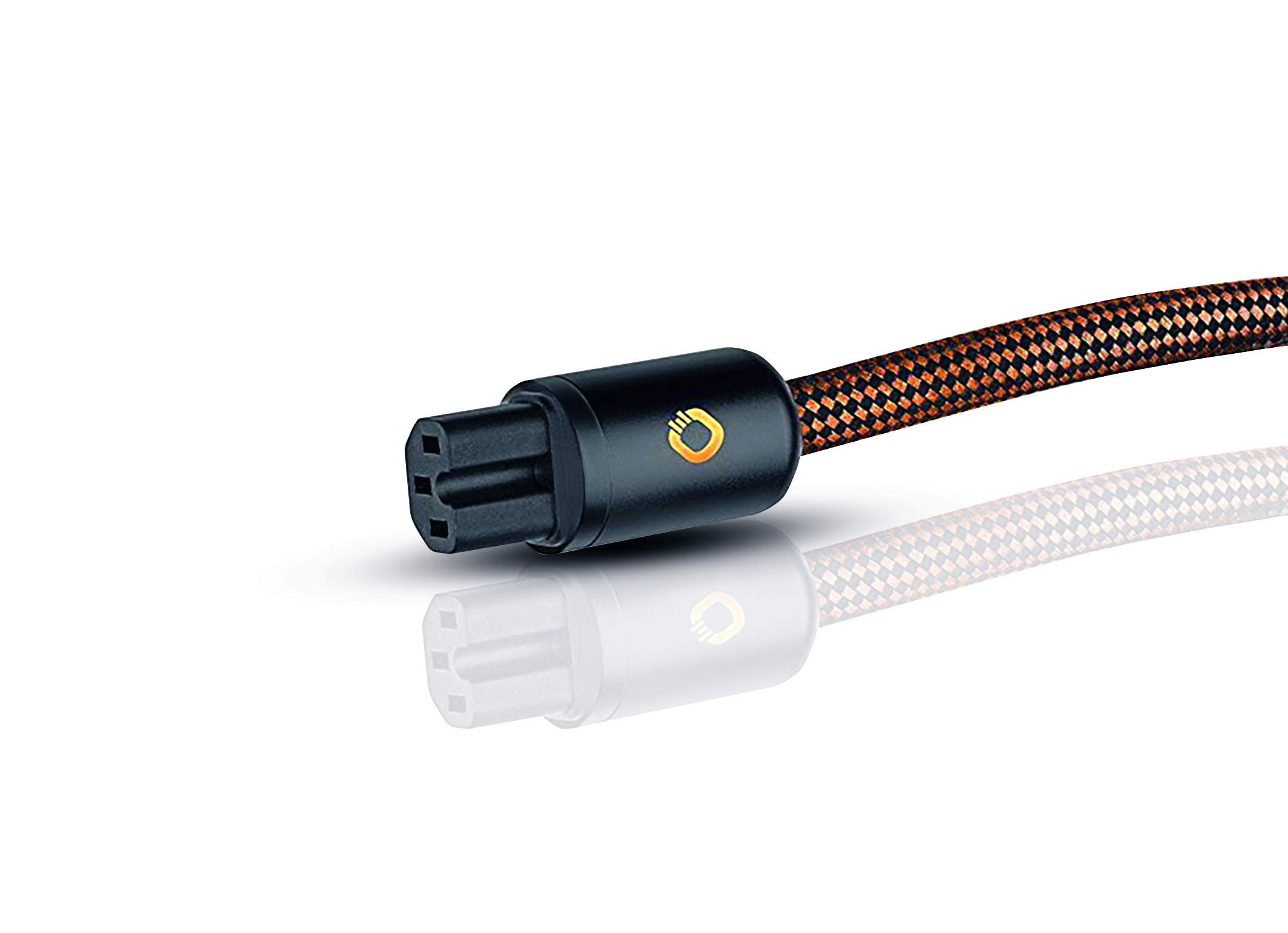 Oehlbach Kabel zasilający XXL Powercord High End - HPOCC kabel zasilający o przekroju przewodu wewnętrznego 4 mm² i 2-krotnym ekranowaniu, certyfikat VDE - wtyczka C15 (Schuko) na CEE7/7-5 m, sepia