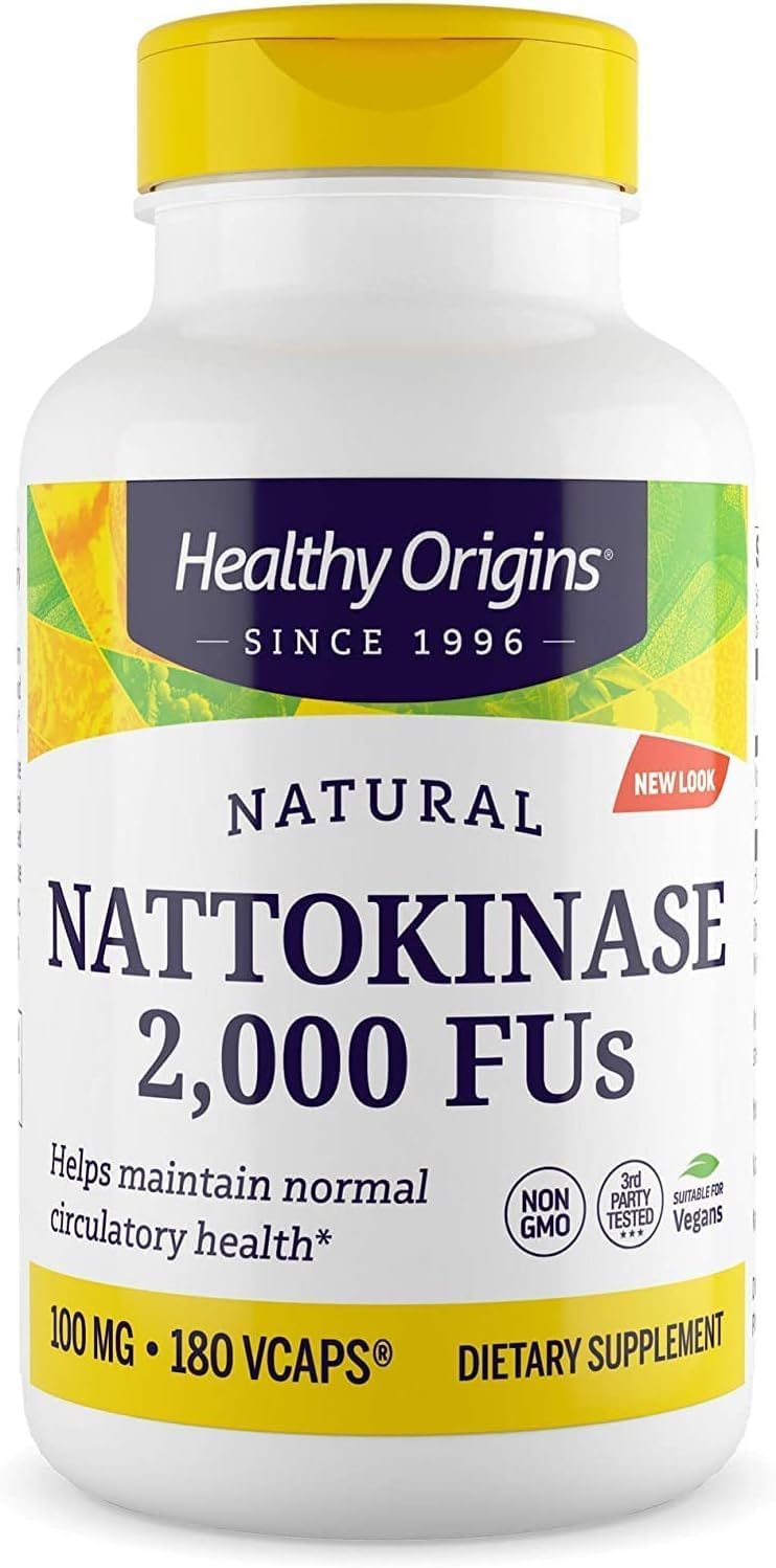 Healthy Origins Nattokinase 2,000 FU’s (100 mg, Non-GMO, Gluten Free, Circulatory Support), 180 Veggie Caps Healthy Origins Nattokinase 2,000 FU’s (100 mg, Non-GMO, Gluten Free, Circulatory Support), 180 Veggie Caps