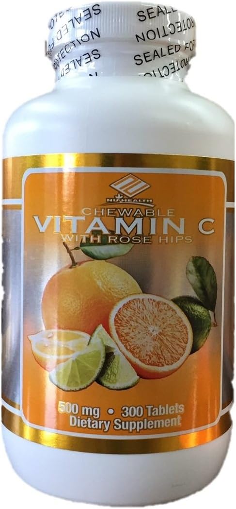 Nu Health Vitamin C Chewable 500mg 300 Tablets