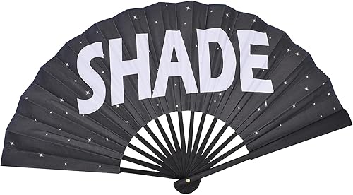 Ventilador de mano grande de bambú para concierto, ventilador plegable para rave, ventilador de mano con sombra de mano, ventilador chino de mano