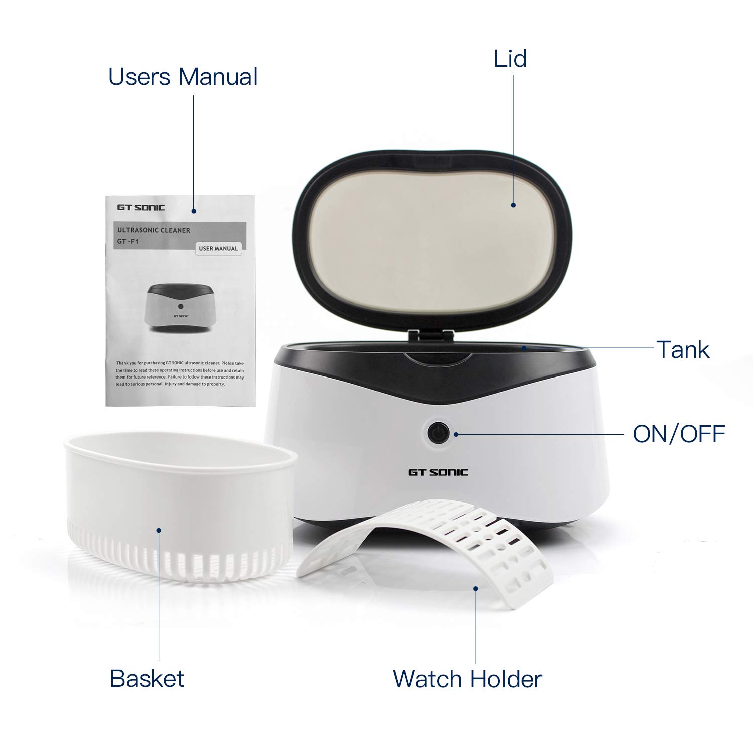 Amazon | GT SONIC F1 家庭用 眼鏡 超音波洗浄機 600ML 40kHz 腕時計