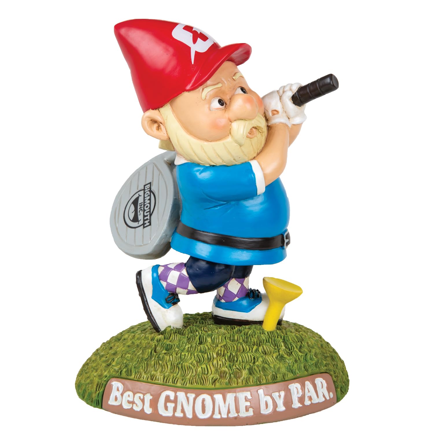 BigMouth Inc Golfing Gnome Statue - Fun Desktop Decoration, Office Humor Figurine, Home Office Desk Accessory, Unique Golf Gift, Men's Office Decor