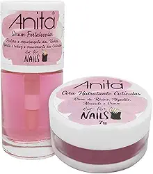 Fortalecedor de Unhas Anita - Kit Tratamento Completo: Base, Sérum e Cera Hidratante - Resistência e Crescimento Acelerado