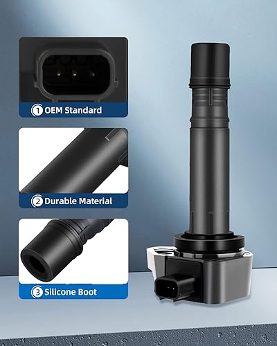 Miniatura 2 de ECCPP Juego de 4 bobinas de encendido para Civic para Honda L4 1.8L 2006-2011 Reemplazo para UF582 C1580 5C16371788393 RNAA01 IC662