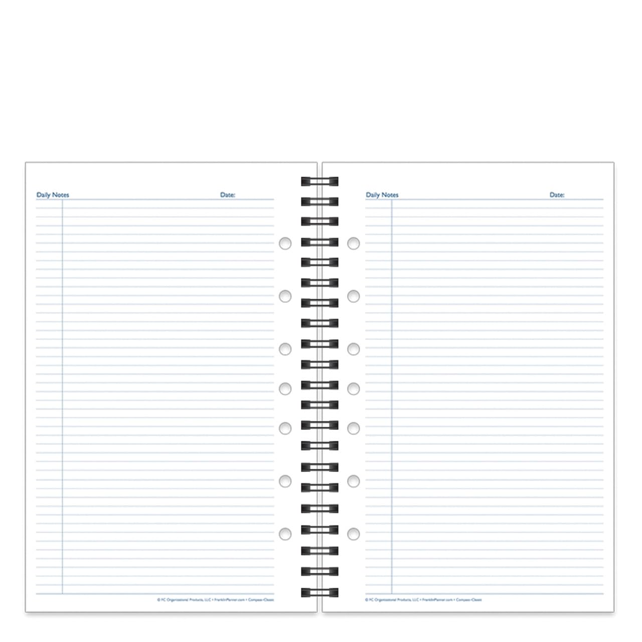 FranklinCovey - Compass Wire-Bound Notebook | Daily Notebook for Meeting Notes, Lists, Reminders, & More (Classic)
