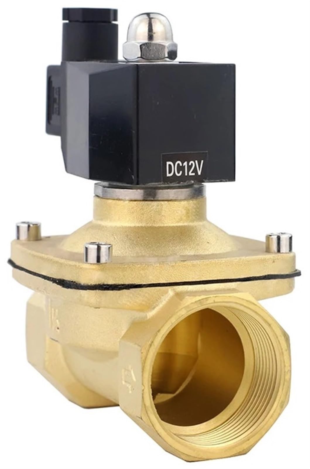 Électrovanne normalement fermée en laiton 110V étanche IP65 pour eau et air