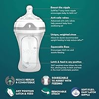 Vista 4 de Nuby Botella de silicona Comfort 360, 8 onzas