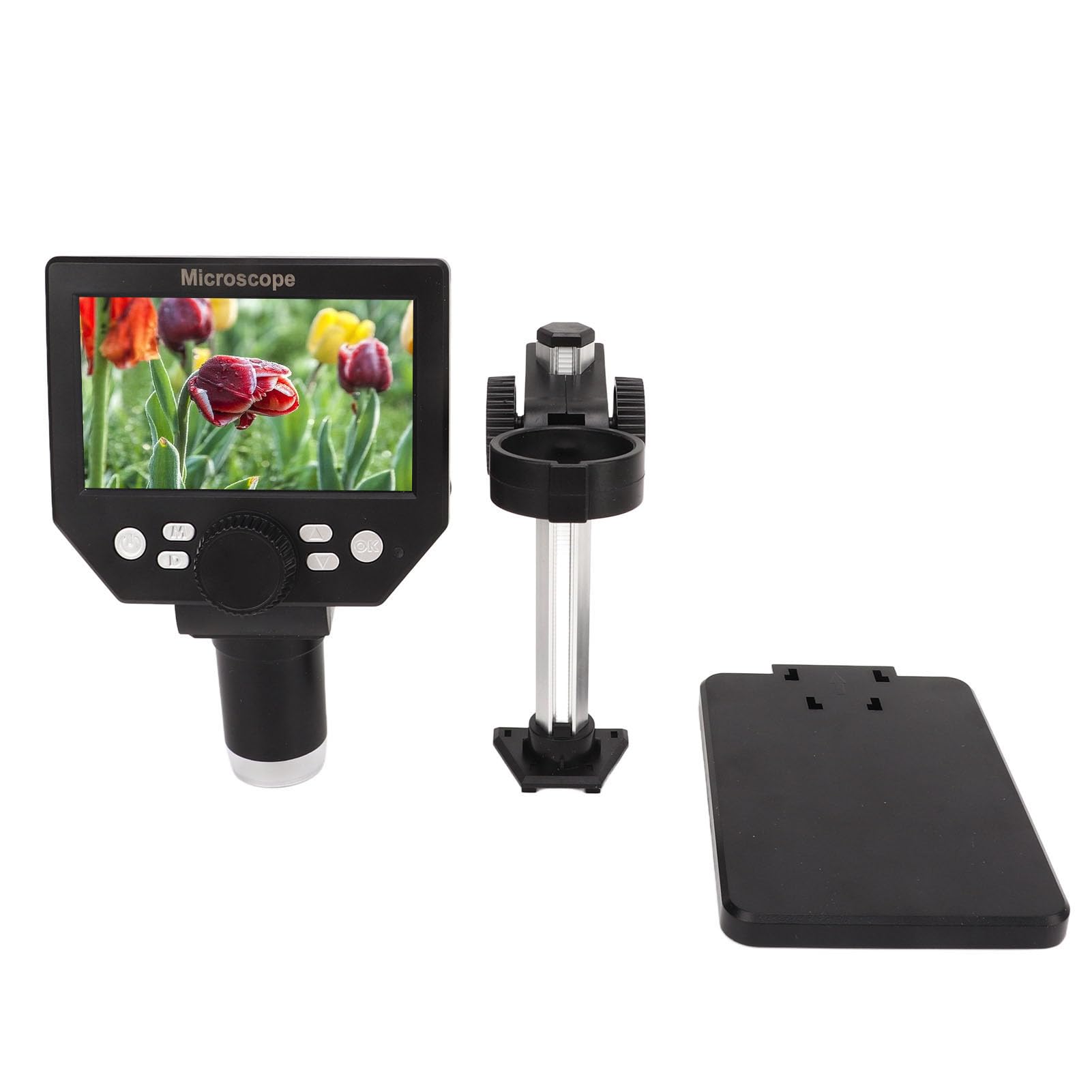 Haofy Microscopio Digital Electrónico 1000X con Soporte de Elevación, Resolución de Vídeo 1080P, para Material Educativo Científico Infantil