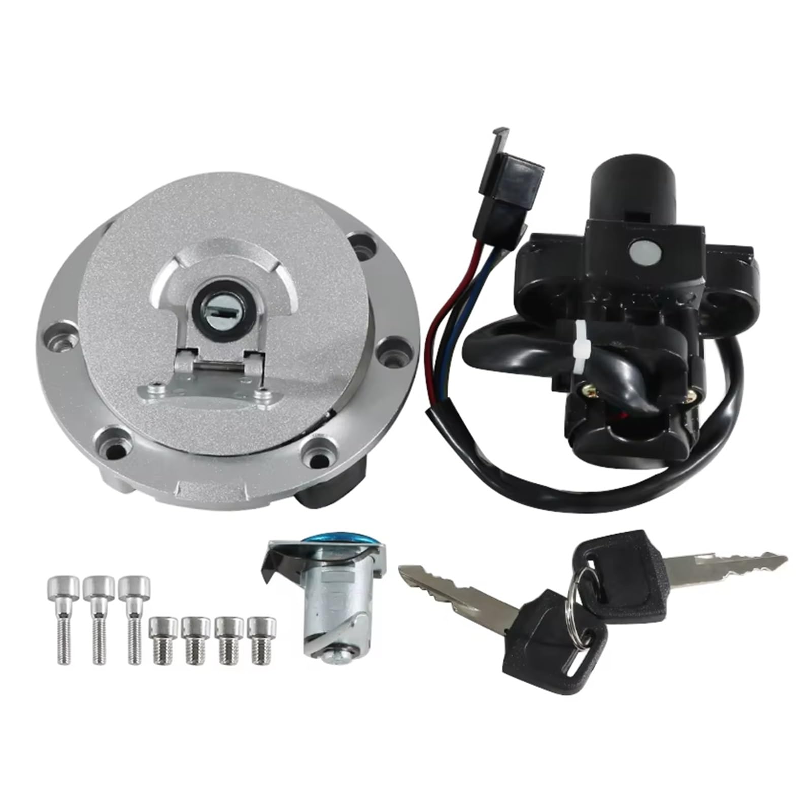 Cerradura Encendido Moto Kit Cerradura Moto Para Para CBR600 1991-1998 Para CBR900 1992-1997 | Interruptor encendido Combustible para tapa gasolina para kit llave bloqueo asiento Interruptor encendido Bloqueo llave