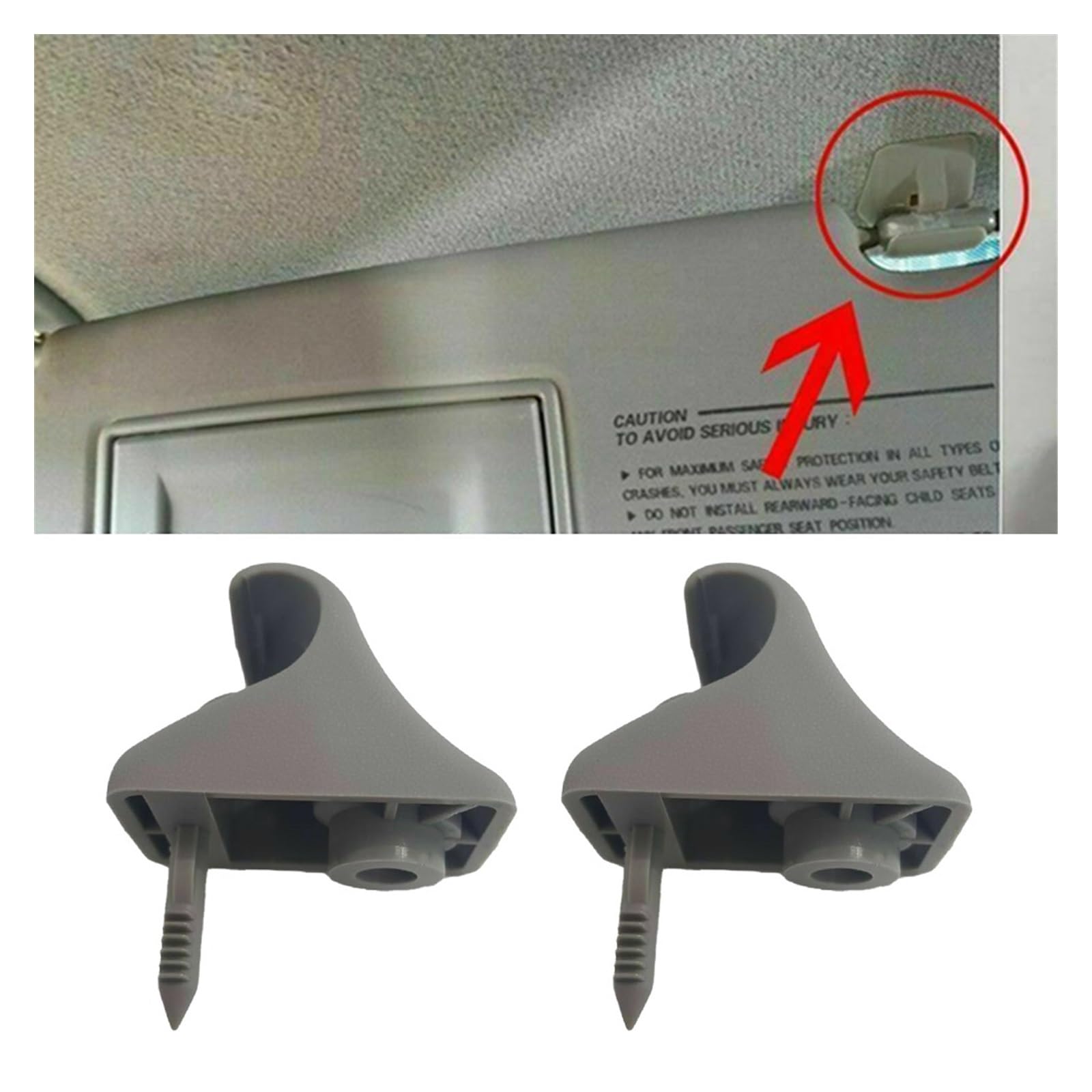 NEGRO 2 Stuks Auto Zonneklep Clips Retainer Haak, Fit for Hyundai, Getz