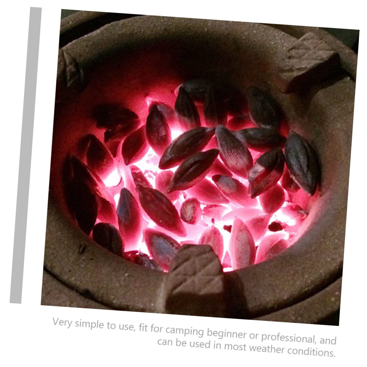 FONDOTIN 1Bag Charcoal Outdoor Stove Portable Multifunctional Fire Charcoal for BBQ Camping Grilling Natural Fire Starter Durable and Convenient Outdoor Cooking Tool