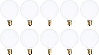 Vista 8 de Simba Lighting Bombilla redonda G16.5 con forma de globo pequeño de 25 W, base de candelabro E12 (paquete de 10) para candelabro, ventilador