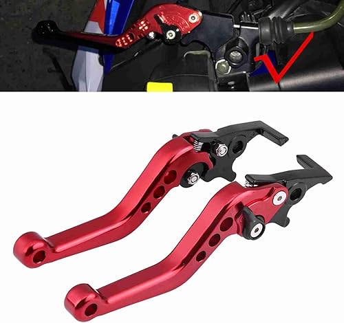 Miniatura 5 de Estink Palanca de freno de disco doble para motocicleta, 1 par de aleación de aluminio CNC modificación de scooter de motocicleta palanca de freno