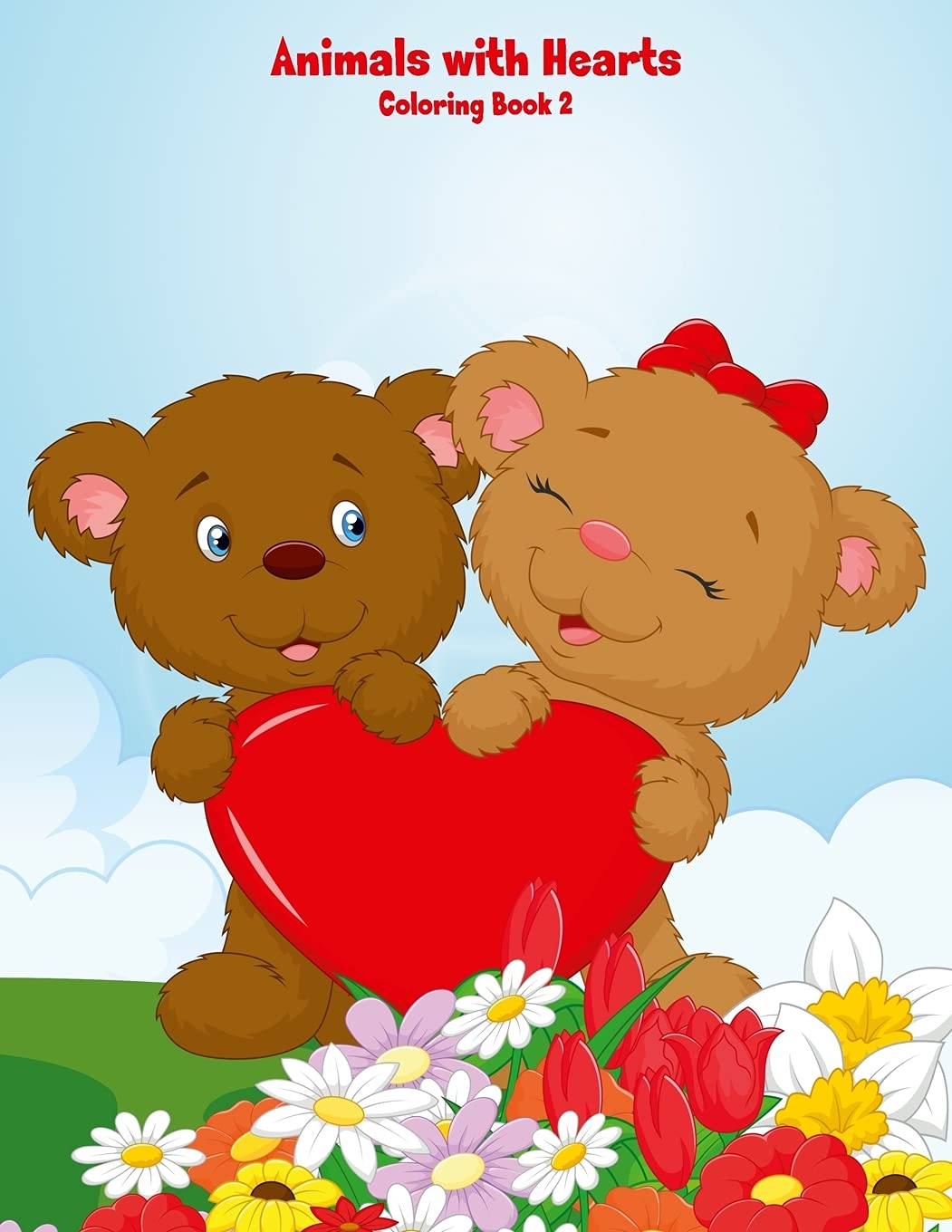 Animals with Hearts Coloring Book 2