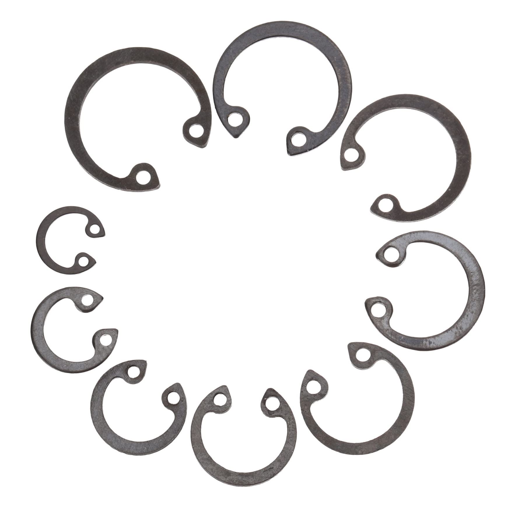 SOLUSTRE Tightening Sealing External Circlip 100pcs Retaining Ring Assortment for Machinery Repair