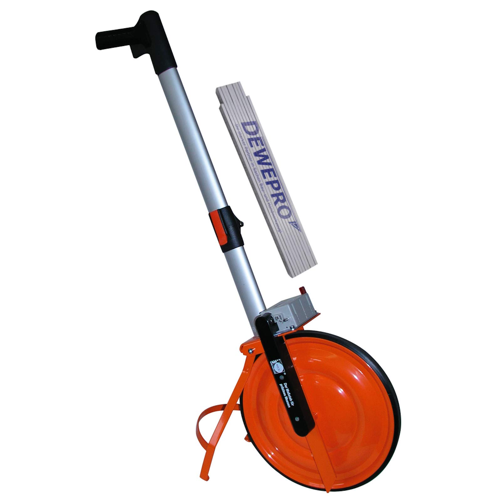 NEDO® Super-Messrad Präzisionsrad inkl. DEWEPRO Zollstock 2m - Messwerkzeug für die Streckenvermessung