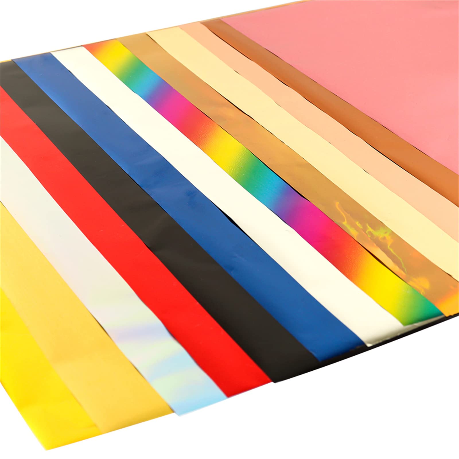 CYFUN DESIGN 50 Sheets Toner Reactive Foil Sheet Crafts Paper Holographic Heat Transfer Craft Foil Paper Scrapbooking Stamping Cardstock Heat Transfer