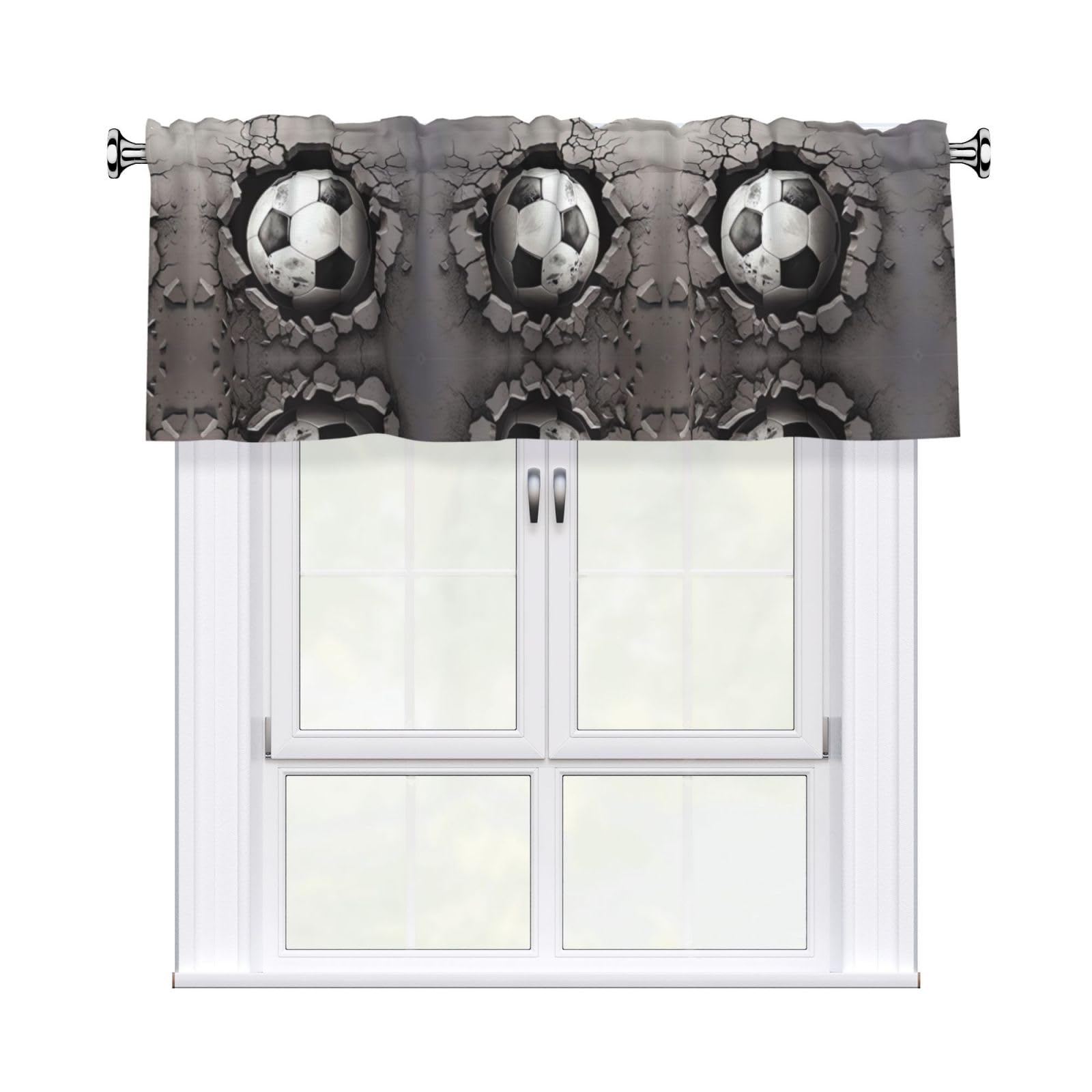 LMNGH 1cfcb4425a830e95d55e14f266e5fc0 Curtain Valance for Windows,Kitchen Window Curtains Blackout Drapes Window Treatments Decorative Rod Pocket Short Curtain for Living Room Bedroom,54" W x 18" L