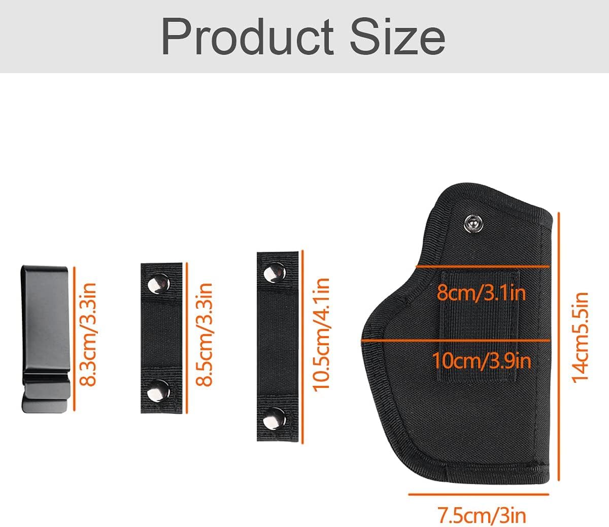 Fondina Tattica Pper Pistola da Cintura Trasporto Nascosta 2pack Estrazione a Destra E Sinistra Si Adatta Alla Piccola Auto Pistole Di Grandi Dimensioni Caccia Nascosto Tactical Borse