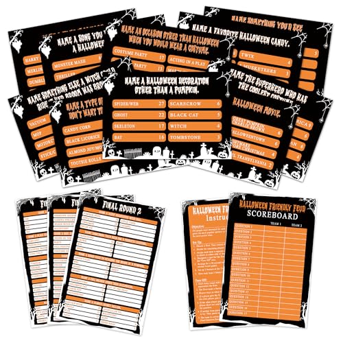 Halloween Games for Adults, Halloween Friendly Feud Game for Family