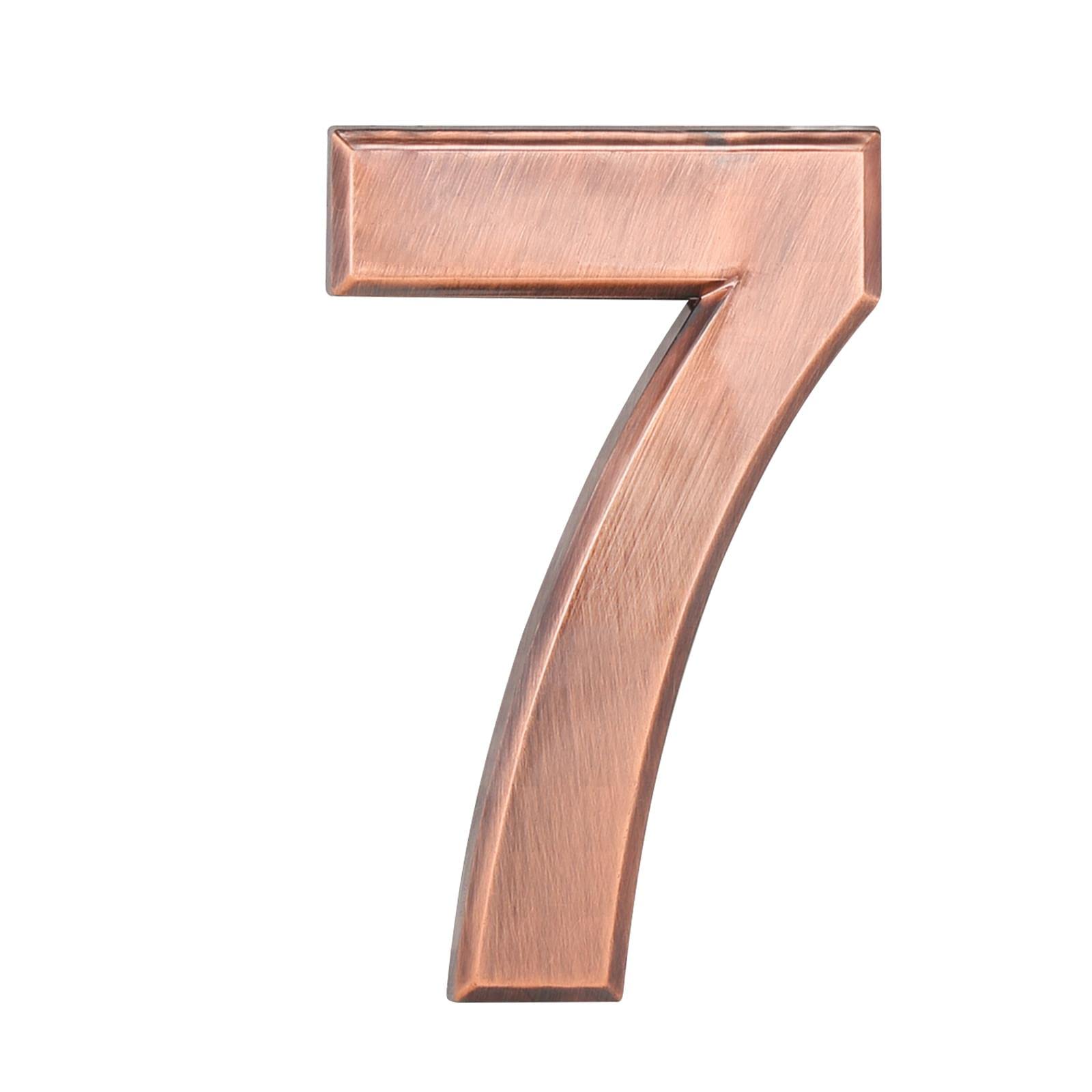 32Nd Bronze Effect Abs Plastic Door Number With Self Adhesive Back 7.5Cm - 7