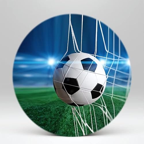 Miniatura 2 de Fondo redondo para campo de fútbol para niños recién nacidos, foco nocturno, fondo de fotografía, decoración de baby shower, accesorios redondos de