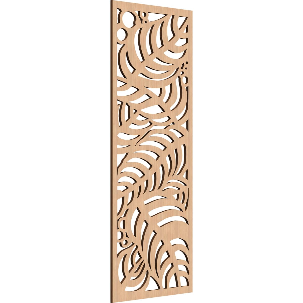 19 3/8"W x 49 3/8"H x 3/8"T Mills Decorative Fretwork Wood Wall Panels, Hickory