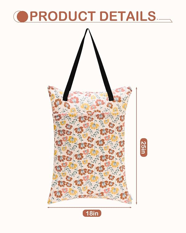 ALVA ALVABABY 2 Pack Large Wet Dry Bag Waterproof Hanging Cloth Diaper with Double Zippered Pockets 25x18 inches 2HL03 by ALVA - Image 3