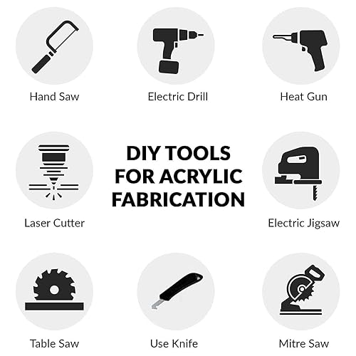 Miniatura 9 de Paquete de 2 hojas acrílicas fundidas transparentes de 36 x 48 pulgadas, hojas de plexiglás de 36 x 48 pulgadas, tablero acrílico Lucite de 18