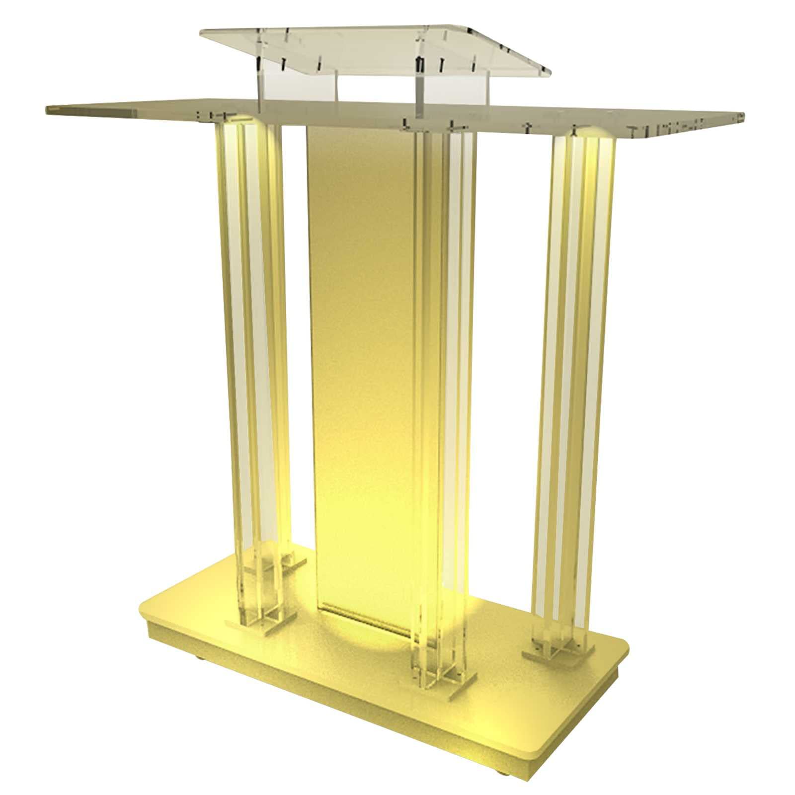 Buy SXFuture Transparent Acrylic Podium LED Plexiglass Pulpits for