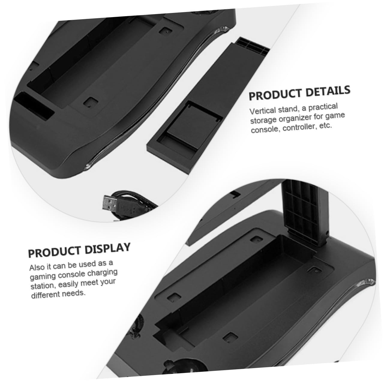 Station de Charge pour Manettes VR, Support Vertical Abs Noir