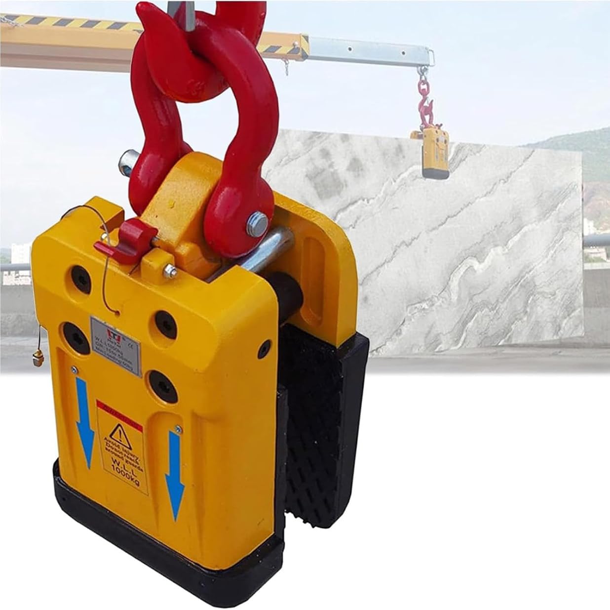 Abrazadera de elevación de Alta Resistencia para construcción y albañilería, Herramienta de manipulación Segura para losas de Piedra y Materiales Pesados.