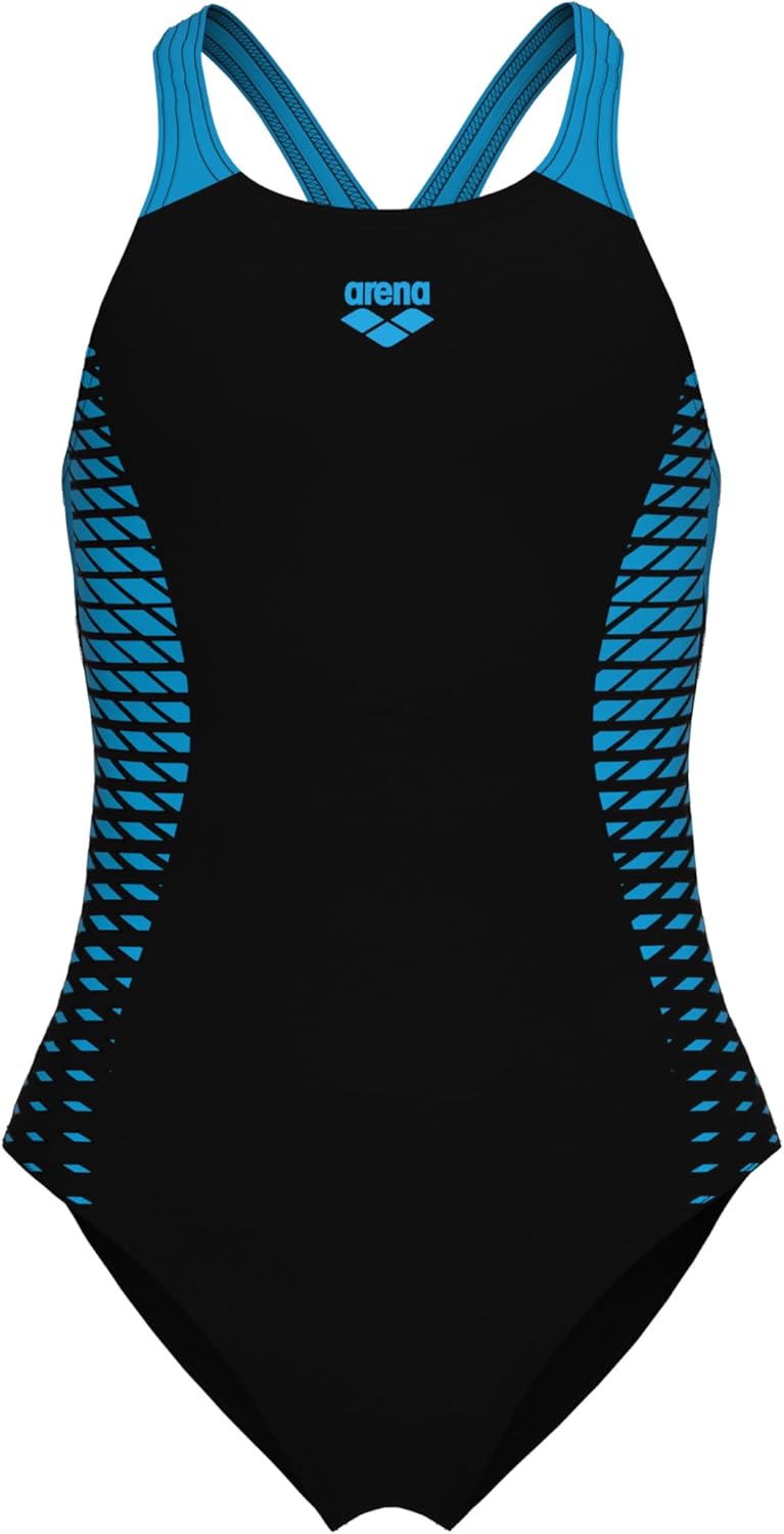 Arena Girls Arena Girl's Feel Openings V Back Athletic One Piece Sun Protection Swimsuit