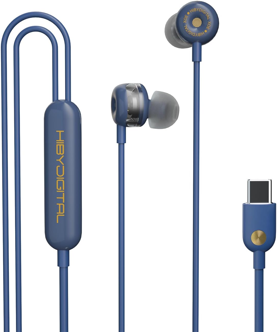HiBy Digital XOE Wired in-Ear Headphones DLC Dynamic HiFi Earphones with MIC 3.5mm Jack